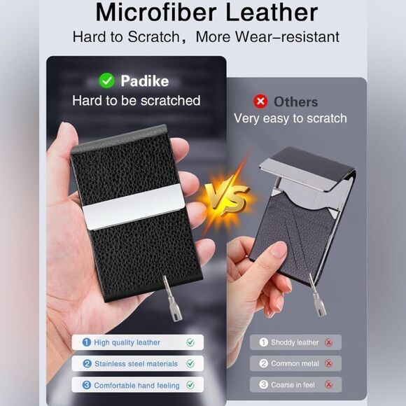 Bundle of TWO Brown Business Card Holders. Great for gifts. Ship same day! - Picture 5 of 8